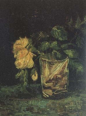 Vincent Van Gogh Glass with  Roses (nn04) Spain oil painting art